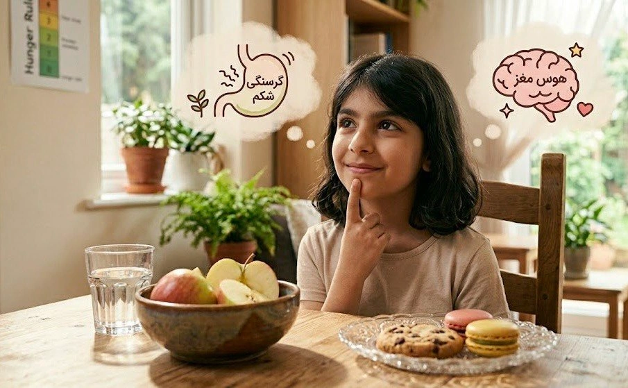 گرسنگی شکم یا هوس مغز؟ راهنمای علمی برای آموزش «تغذیه شهودی» به کودکان